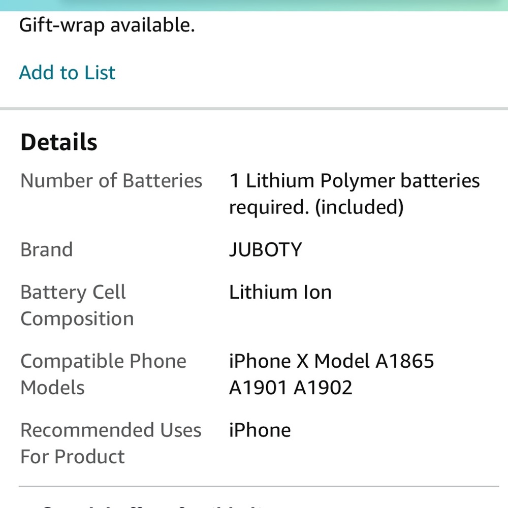 High Capacity Battery Replacement for iPhone X - Picture 6 of 6